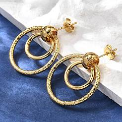 201 Stainless Steel Earrings&nbsp;EJEW-Q026-02G-B