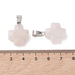 Natural Rose Quartz Pendants&nbsp;X-G-K359-02P-07