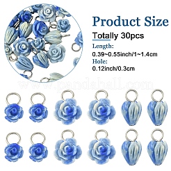 30Pcs 3 Styles Synthetic Shell Pendants&nbsp;PALLOY-YW00133