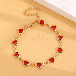 Brass Heart Link Bracelets&nbsp;WH-WGA7DD3-01