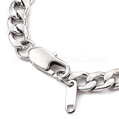 Tarnish Resistant Women' s Fashionable 304 Stainless Steel Cuban Link Chain Bracelets&nbsp;X-BJEW-JB05657-01