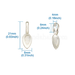 Tibetan Style Alloy Glue-on Flat Pad Bails&nbsp;PALLOY-TA0001-27