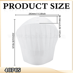 48Pcs Non-woven Fabrics Disposable Chef Hat&nbsp;AJEW-GO0005-19