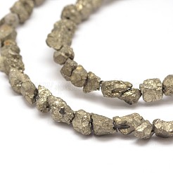 Natural Pyrite Nuggets Beads Strands&nbsp;G-I125-85