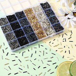 240Pcs 24 Styles Glass Twisted Bugle Beads&nbsp;SEED-YW0003-12