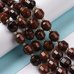 Natural Mahogany Obsidian Beads Strands&nbsp;G-G990-F12