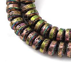 Electroplated Natural Lava Rock Beads Strands&nbsp;G-A256-E01-01B