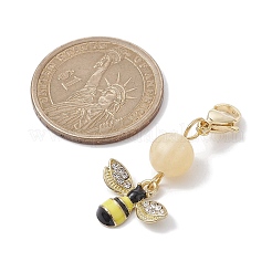 Bee & Honeycomb & Flower & Honey Jar Alloy Enamel Pendant Decorations&nbsp;HJEW-JM01601