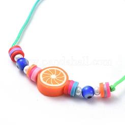 Adjustable Nylon Thread Kid Braided Beads Bracelets&nbsp;BJEW-JB04454-M