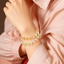 2Pcs 1 Styles  Faceted Glass Beads Slider Bracelets&nbsp;BJEW-HY0001-25A