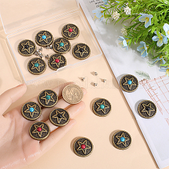 16 Sets 4 Colors Alloy Buttons&nbsp;FIND-GF0006-23