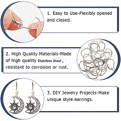 304 Stainless Steel Leverback Earring Findings&nbsp;STAS-SP0001-05B