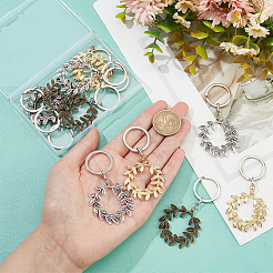 12Pcs Olive Branch Wreath Pendant Keychain&nbsp;KEYC-NB0001-63