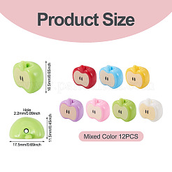 12Pcs Opaque Acrylic Beads&nbsp;MACR-TADJ0001-06C