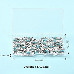 26Pcs 26 Styles Alloy with Resin Imitation Synthetic Turquoise Pendants&nbsp;FIND-CJ0002-31