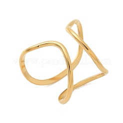 304 Stainless Steel Open Cuff Rings for Women&nbsp;LS-RJEW-Z077-01G-11