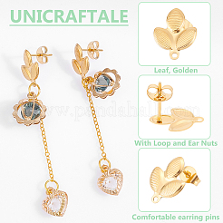 20Pcs 304 Stainless Steel Stud Earring Findings&nbsp;STAS-UN0058-18