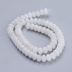 Natural White Jade Beads Strands&nbsp;G-P354-18-8x5mm