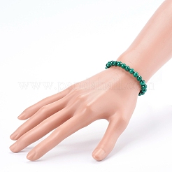 Natural Malachite Beaded Stretch Bracelets&nbsp;BJEW-JB05991