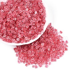 Transparent Inside Colours Glass Seed Beads&nbsp;SEED-T007-13E