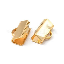 SHEGRACE Brass Ribbon Crimp Ends&nbsp;XGR0061G-60G