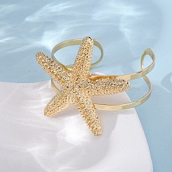 Alloy & Iron Cuff Bangles for Women&nbsp;BJEW-F501-04A-KCG