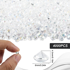 4 Sets Acrylic Rhinestone Pointed Back Cabochons&nbsp;GACR-SP0001-02B