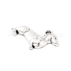 Tibetan Style Zinc Alloy Puppy Pendants&nbsp;X-TIBEP-R334-013AS-RS