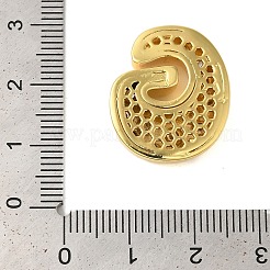 Rack Plating Brass Micro Pave Clear Cubic Zirconia Perdants&nbsp;KK-C067-11G-G