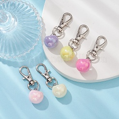 Plating Iridescent Acrylic Beads Pendant Decoration&nbsp;HJEW-JM01227