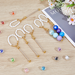 6Pcs Glass Pearl Cup Handle Charms&nbsp;HJEW-AR00023