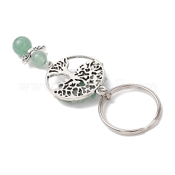 5Pcs Tibetan Style Alloy Mixed Stone Tree of Life Kaychians&nbsp;KEYC-JKC01311