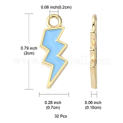 32Pcs 7 Colors Alloy Enamel Pendants&nbsp;ENAM-FS0001-11