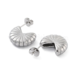 Non-Tarnish 304 Stainless Steel Flower Stud Earrings&nbsp;EJEW-P258-48P