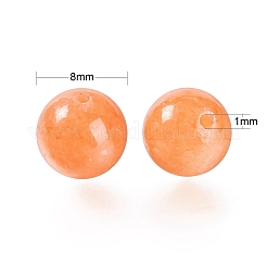 100Pcs 8mm Natural Peach Calcite Round Beads&nbsp;DIY-LS0002-27
