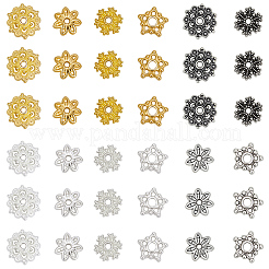 360Pcs 12 Styles Tibetan Styles Alloy Bead Caps&nbsp;TIBE-SC0002-42