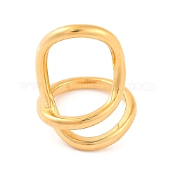 Ion Plating(IP) 304 Stainless Steel Cuff Finger Rings for Women&nbsp;RJEW-S414-61B-G
