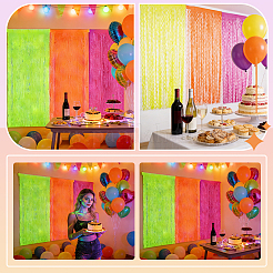 3Pcs 3 Colors Plastic Foil Fringe Curtains&nbsp;DIY-ME0003-73B