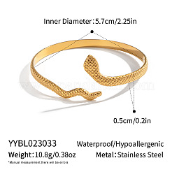 304 Stainless Steel Snake-Shaped Open Cuff Bangles for Women&nbsp;AW5276