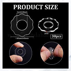 30Pcs Transparent Acrylic Locking Stitch Marker Sets&nbsp;TOOL-BC0003-37