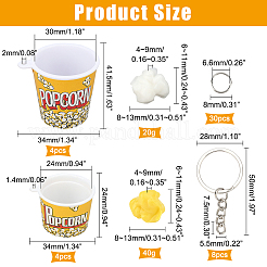 DIY Popcorn Cup Keychain Making Kit&nbsp;DIY-OC0008-19
