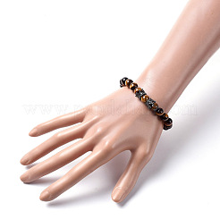 Natural Tiger Eye Stretch Beaded Bracelets&nbsp;BJEW-JB05175-02