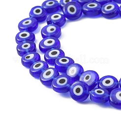 Handmade Evil Eye Lampwork Beads Strands&nbsp;X1-LAMP-S191-02A-03