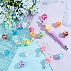20Pcs 10 Colors AB Color Plated Acrylic Rhinestone Beads&nbsp;OACR-PH0004-01