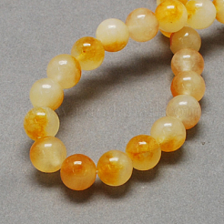 Two Tone Natural White Jade Bead Strands&nbsp;G-R165-8mm-03