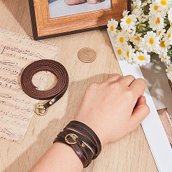 2Pcs Cowhide Wrap Bracelets&nbsp;BJEW-GF0001-35A