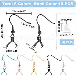 50Pcs 5 Style 304 Stainless Steel Earring Hooks&nbsp;FIND-UN0001-32