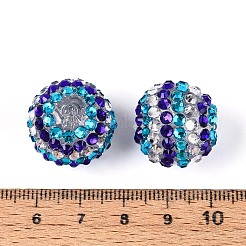 Acrylic with Resin Rhinestone Beads&nbsp;OACR-T030-21A