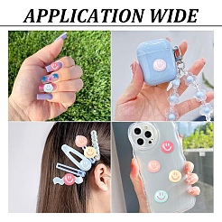 30Pcs 6 Colors Opaque Resin Cabochons&nbsp;RESI-YW0005-44