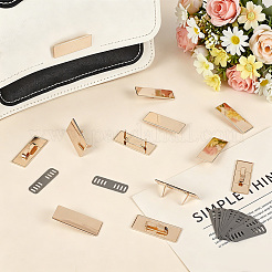 12Pcs Rectangle Alloy Blank Name Tags&nbsp;FIND-PH0062-04KCG